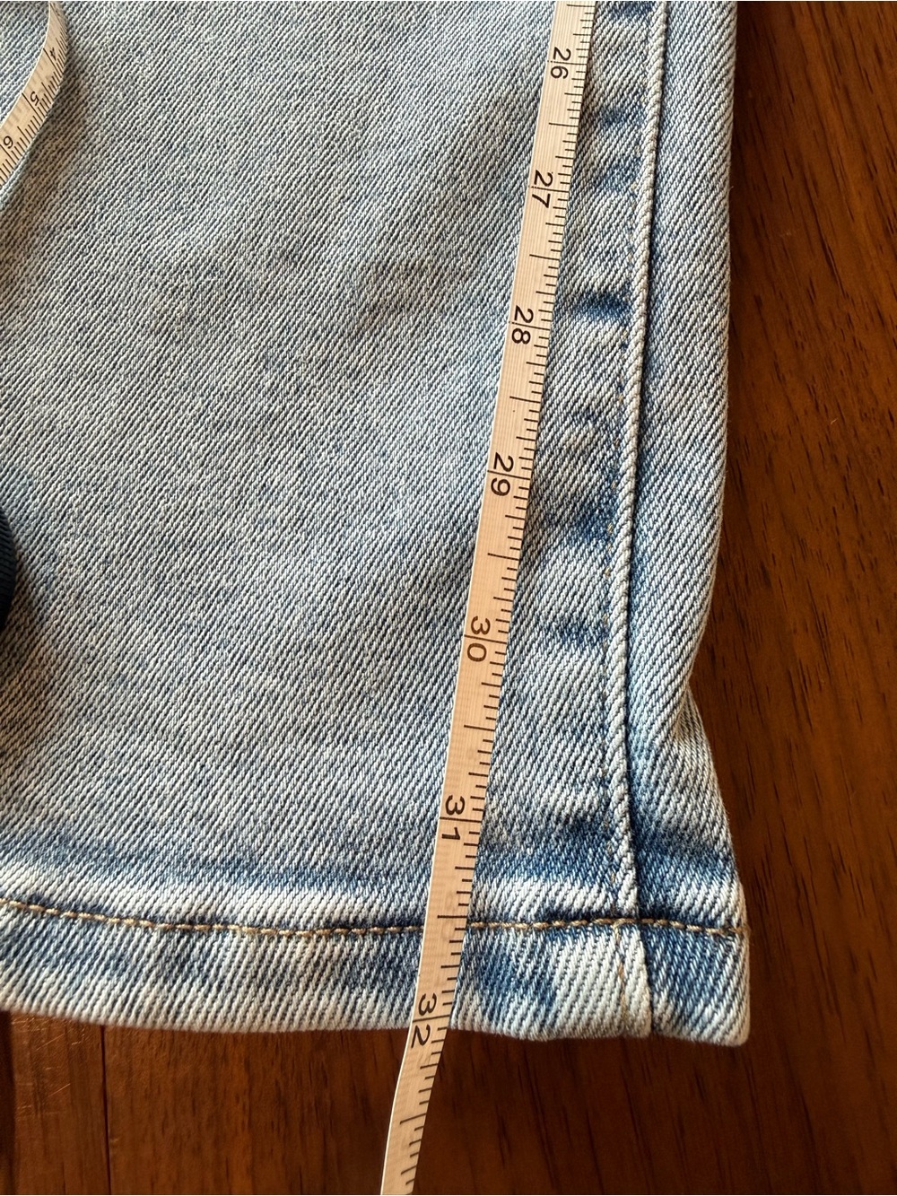 High-Rise Light Blue Wide-Leg Jeans with Side Button Detail - Picture 14 of 16